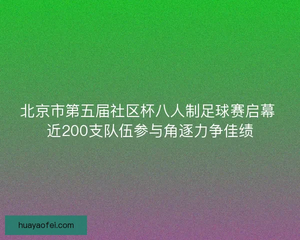 北京市第五届社区杯八人制足球赛启幕 近200支队伍参与角逐力争佳绩